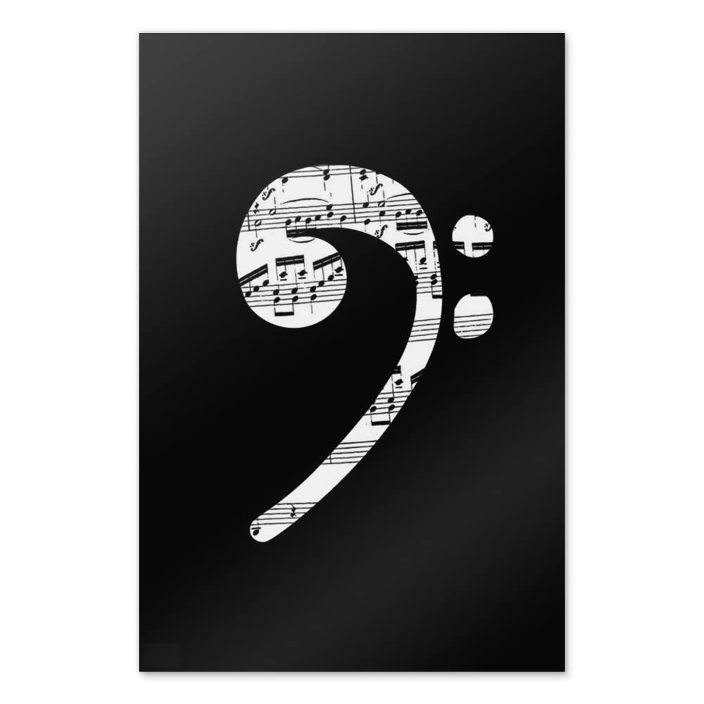アート・デザイン・音楽 baseline16 Amazon.com: GRAPHICS & MORE Sheet Music Bass Clef Music Wall Art